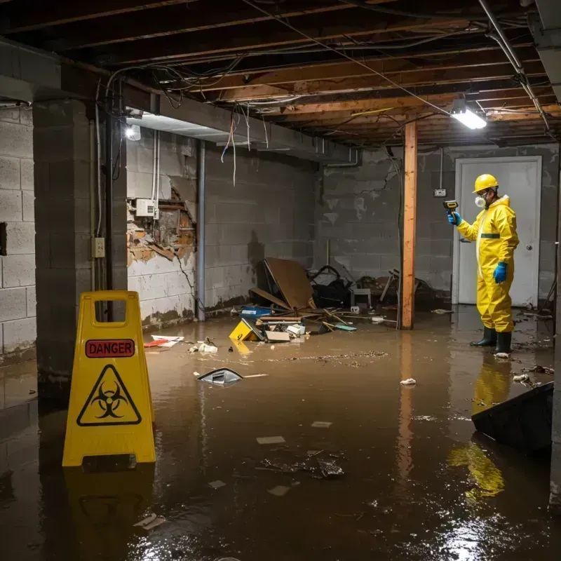 Flooded Basement Electrical Hazard in Weston Mills, NY Property